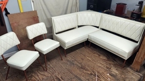 1950's KITCHEN RESTAURANT BOOTH AND CHAIRS